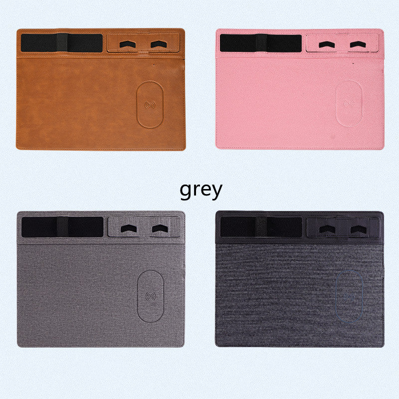 Multifunctional Wireless Charging Mouse Pad with Phone Holder