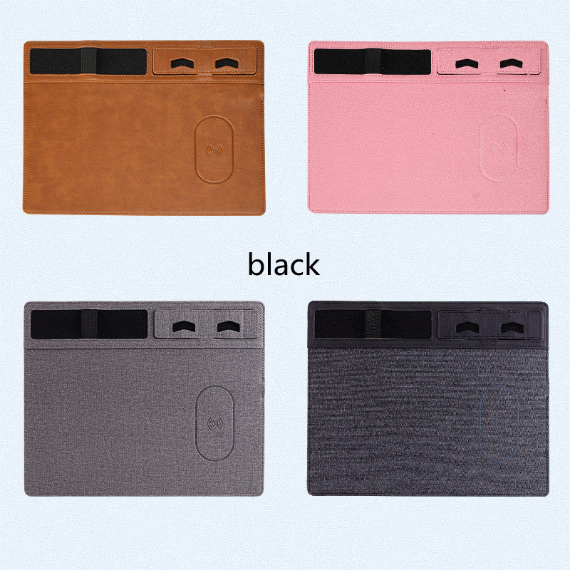 Multifunctional Wireless Charging Mouse Pad with Phone Holder