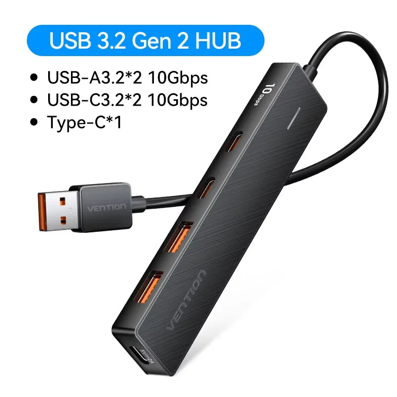 Vention USB 3.2 Gen 2 Hub 5-Port 10Gbps