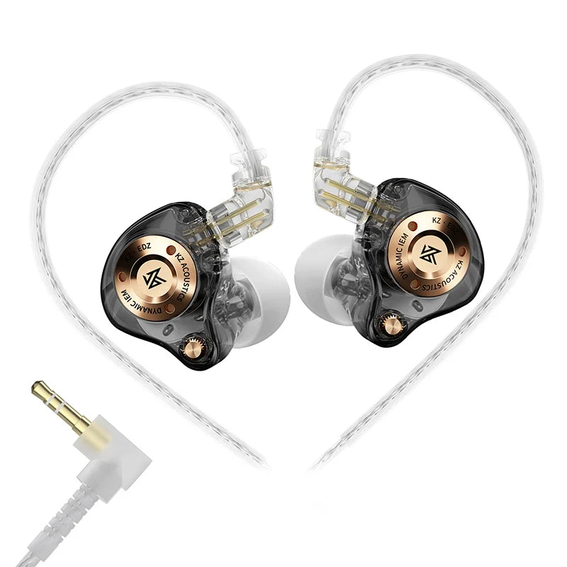 KZ EDZ HiFi Bass IEM – Wired Gaming Earphones with Mic