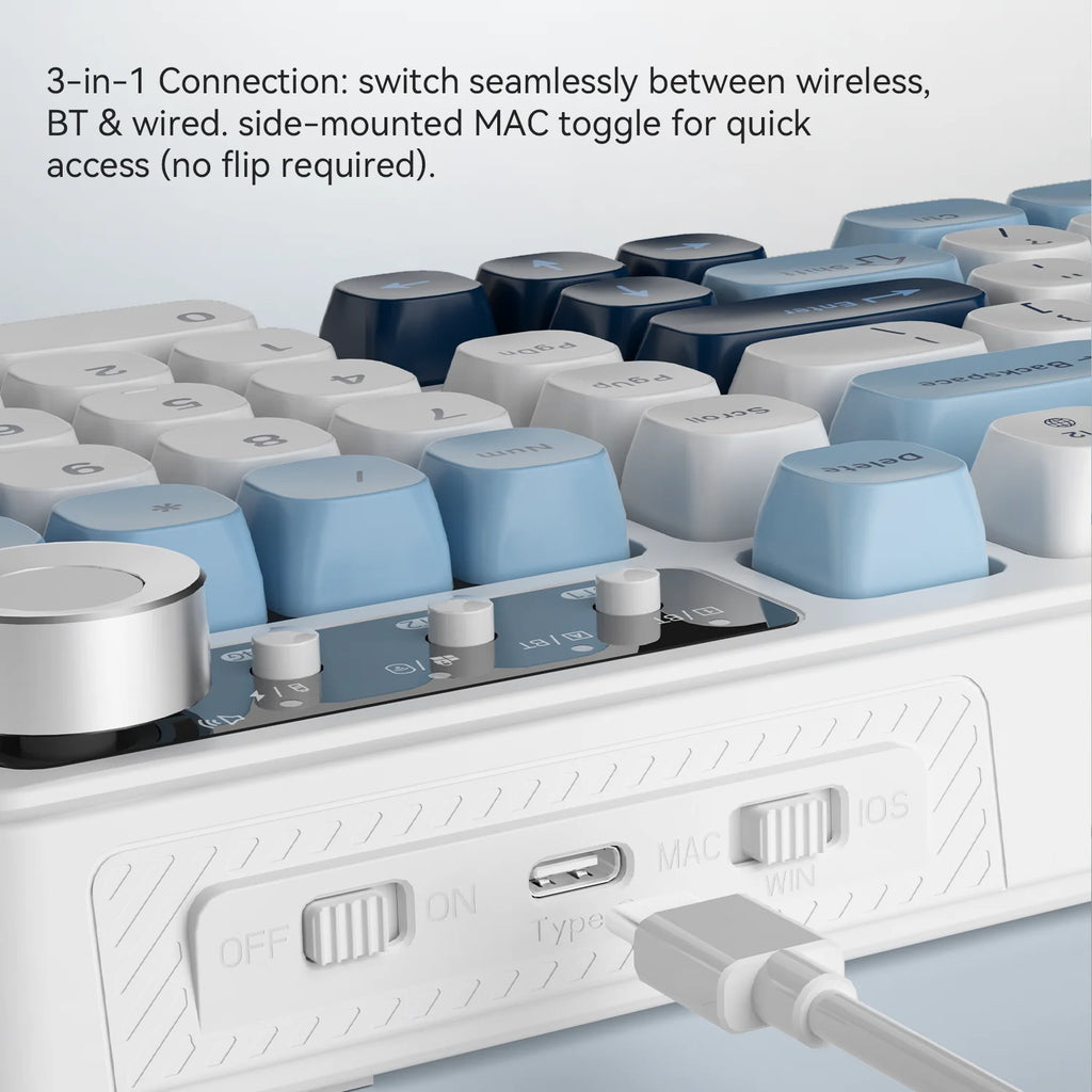 AJAZZ AF98 Wired/Wireless Mechanical-Feel Keyboard