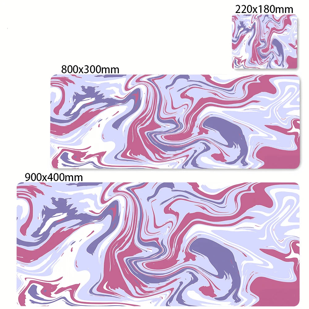 XXL 900x400 Black & White Strata Liquid Gaming Desk Mat