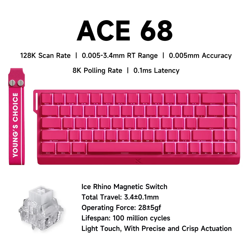 MCHOSE ACE 68 Magnetic Switch Gaming Keyboard