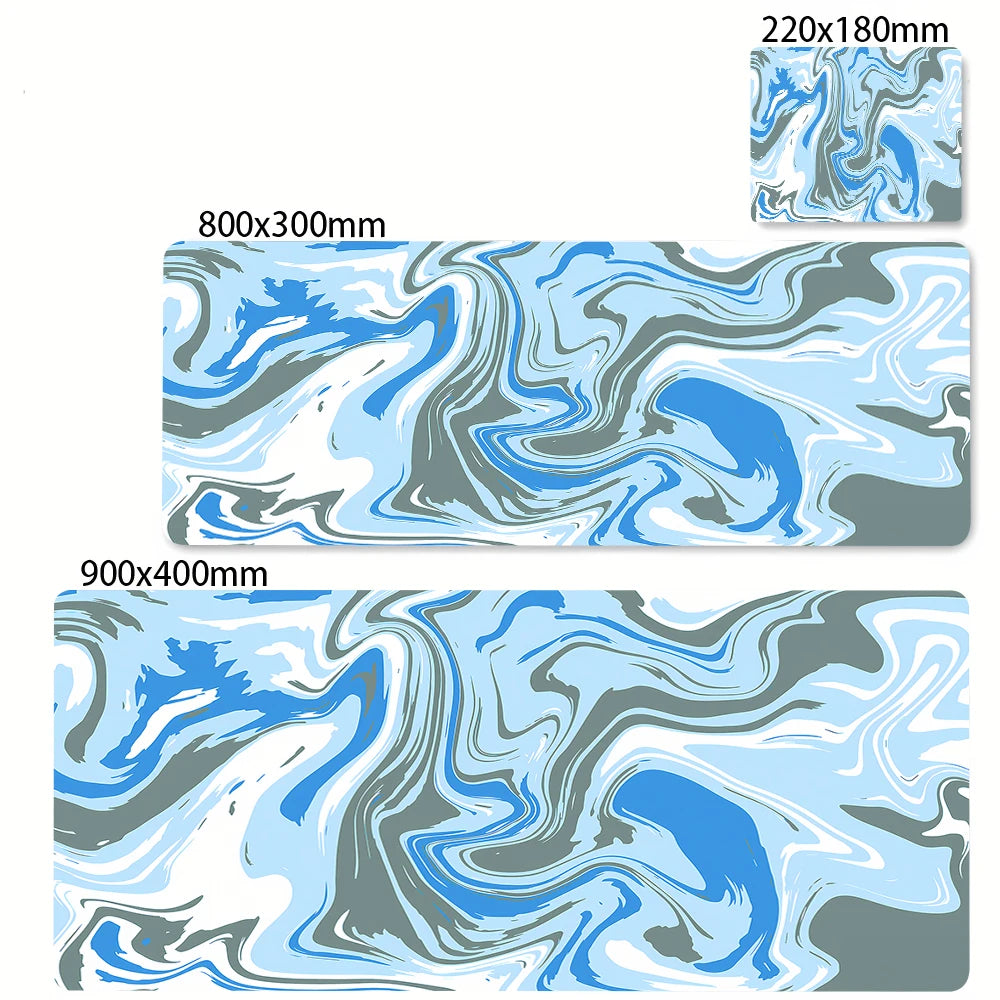 XXL 900x400 Black & White Strata Liquid Gaming Desk Mat