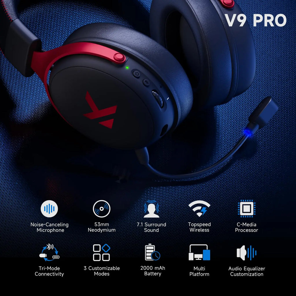 MCHOSE V9 Pro Wireless Gaming Headset
