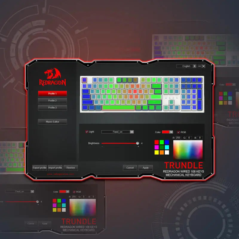 Redragon K668 108-Key RGB Wired Mechanical Keyboard