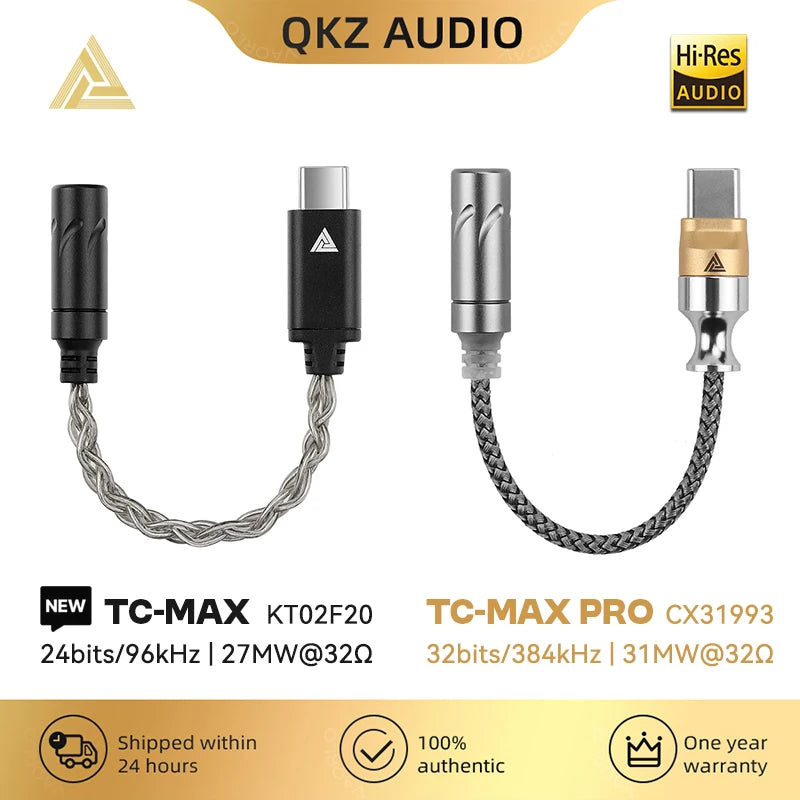 QKZ TC MAX Pro USB Type C To 3.5mm