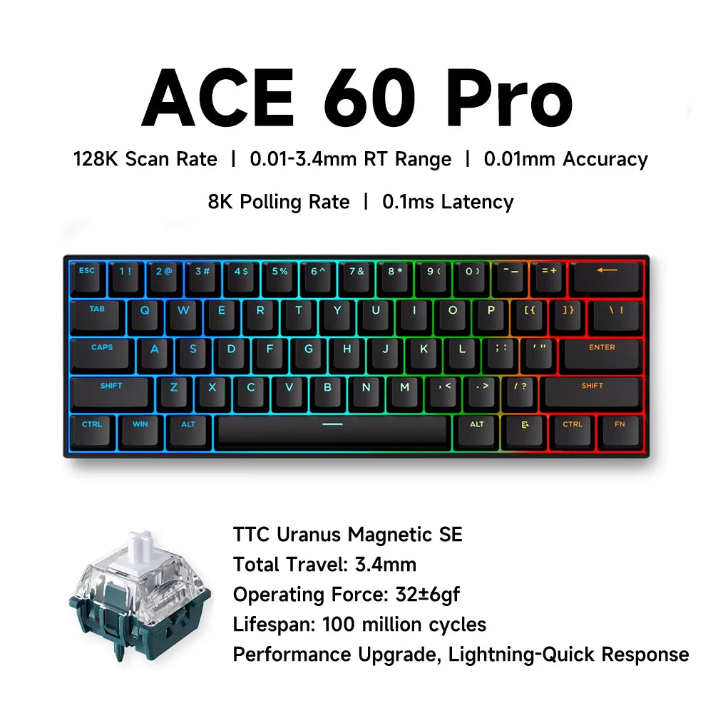 MCHOSE ACE 68 Magnetic Switch Gaming Keyboard