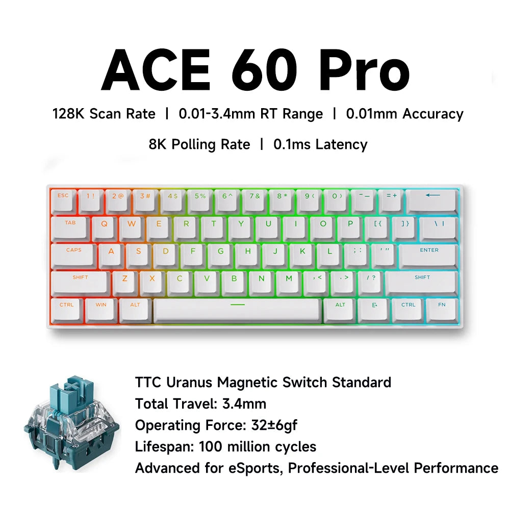 MCHOSE ACE 68 Magnetic Switch Gaming Keyboard