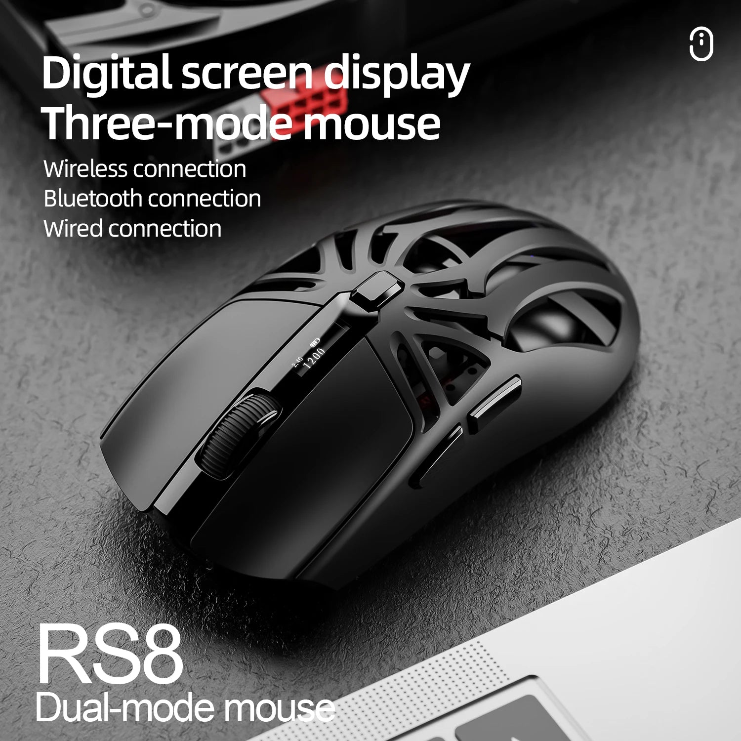 SmailWolf RS8 Bluetooth & 2.4G Wireless Gaming Mouse