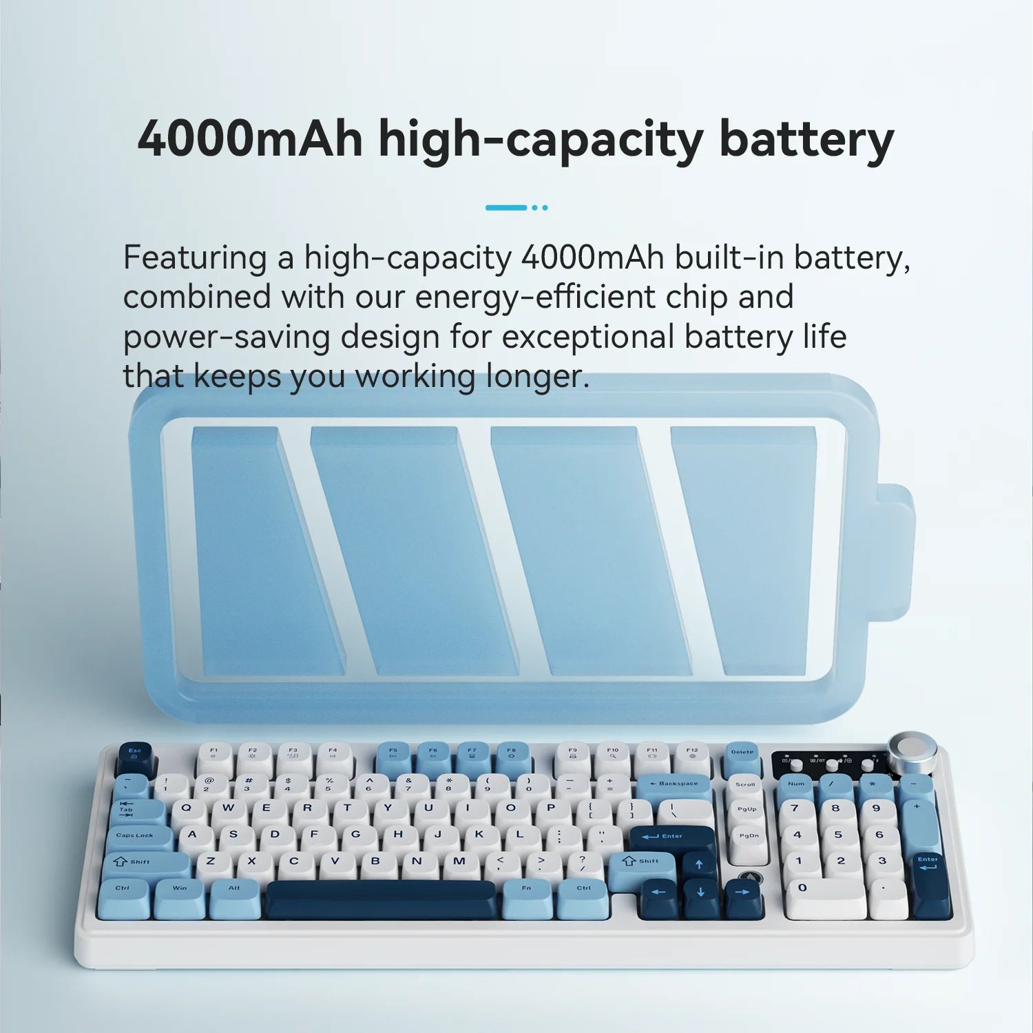 AJAZZ AF98 Wired/Wireless Mechanical-Feel Keyboard