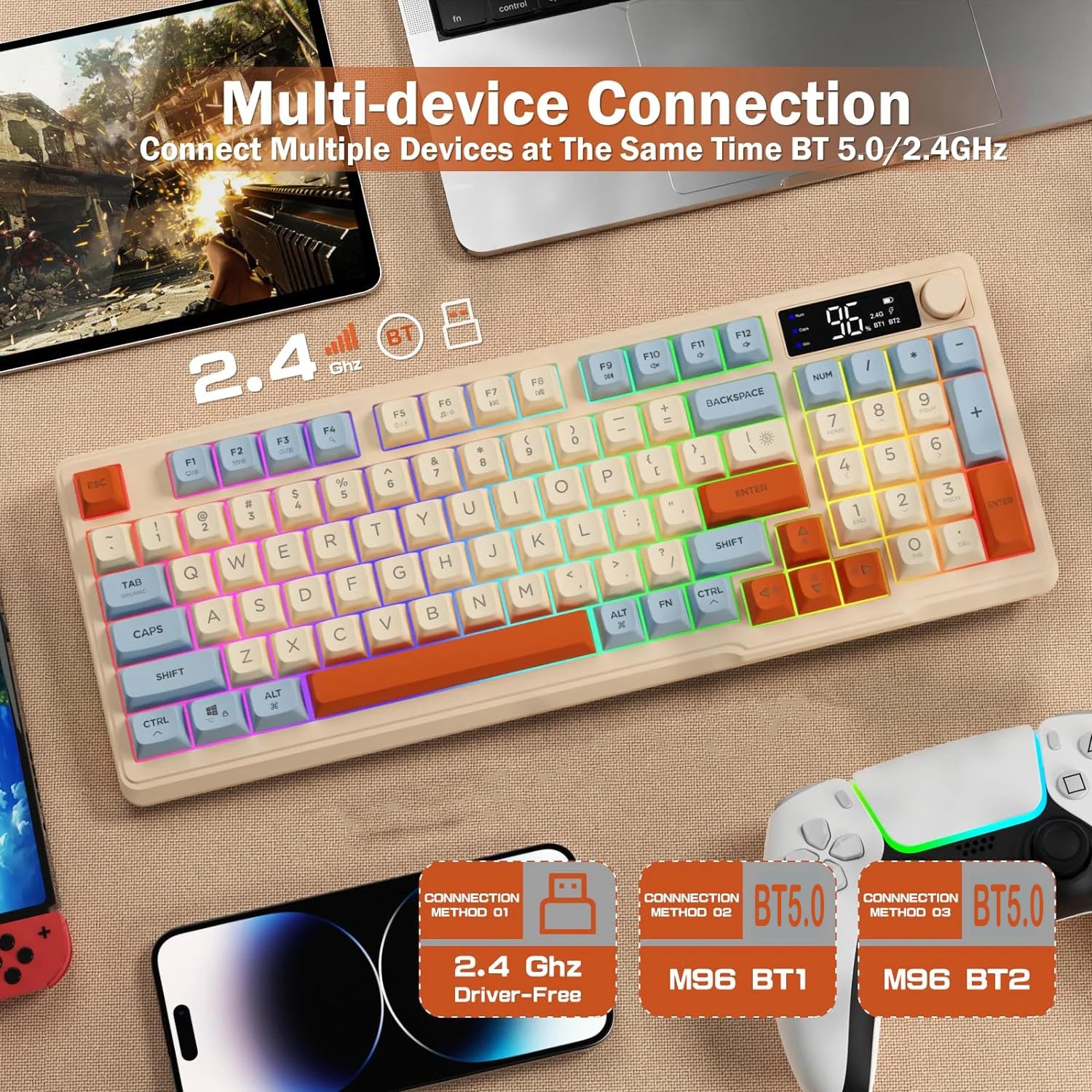ZIYOU LANG Wireless Gaming Keyboard