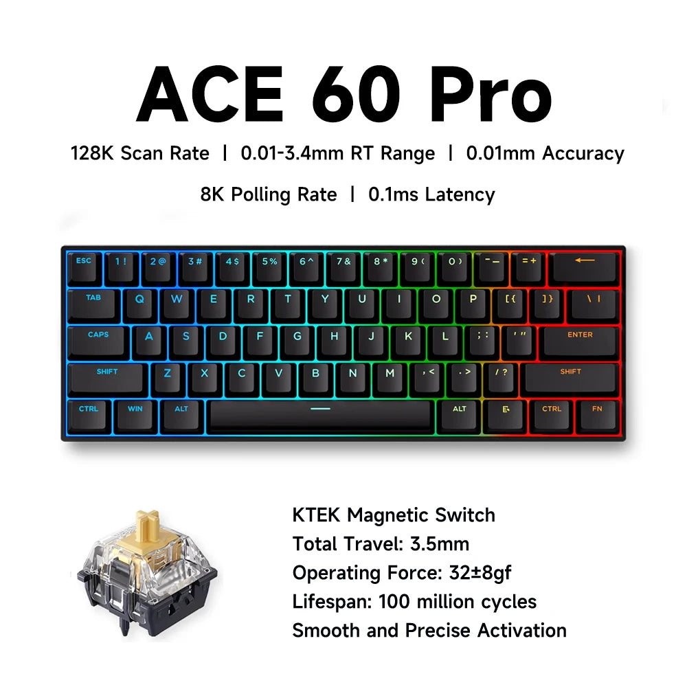 MCHOSE ACE 68 Magnetic Switch Gaming Keyboard