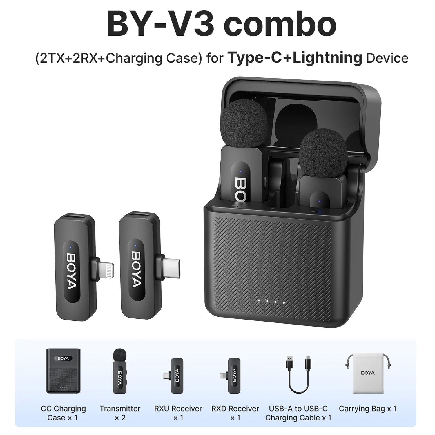 BOYA BY-V3 Wireless Lavalier Microphone