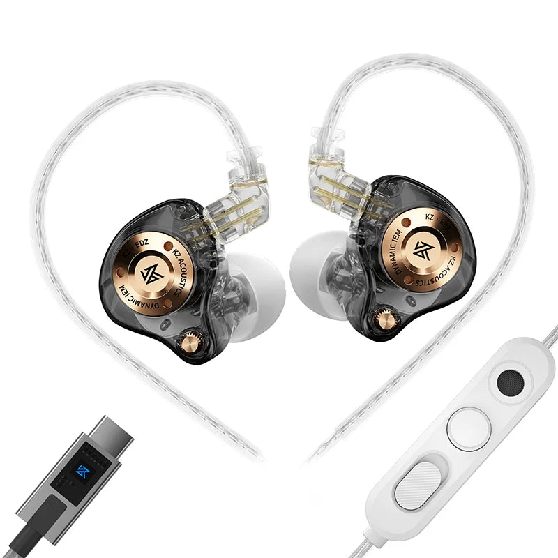 KZ EDZ HiFi Bass IEM – Wired Gaming Earphones with Mic