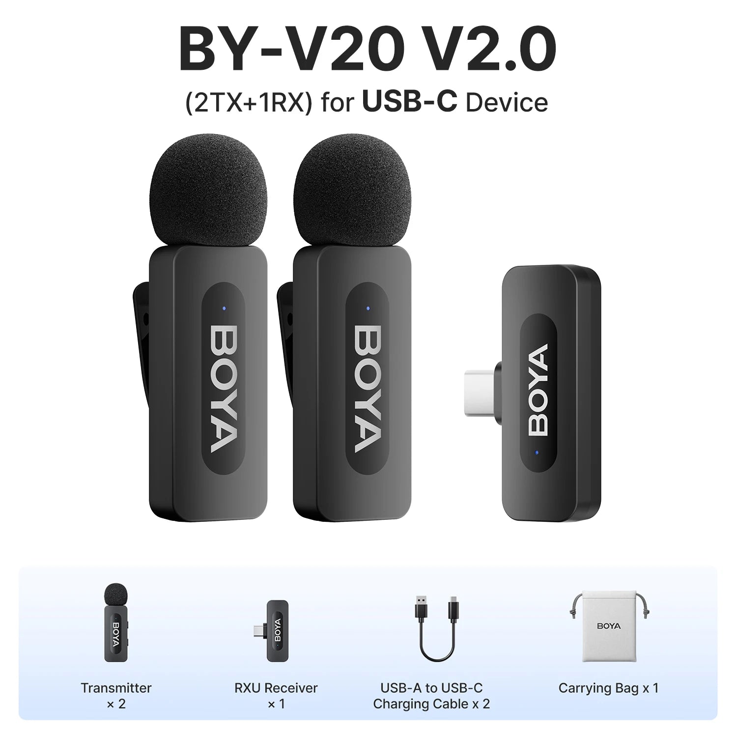 BOYA BY-V3 Wireless Lavalier Microphone