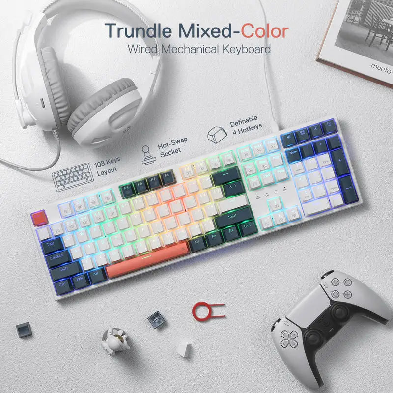 Redragon K668 108-Key RGB Wired Mechanical Keyboard