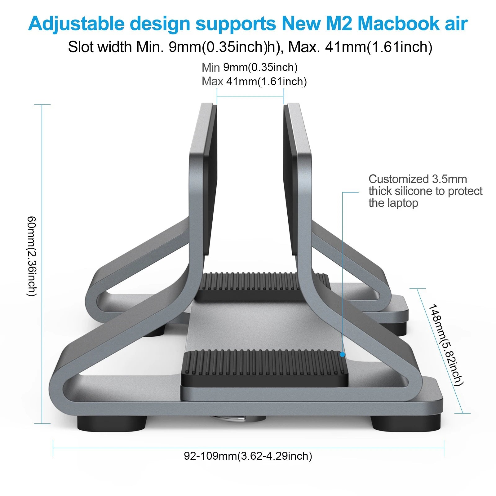 Vertical Aluminum Laptop Stand