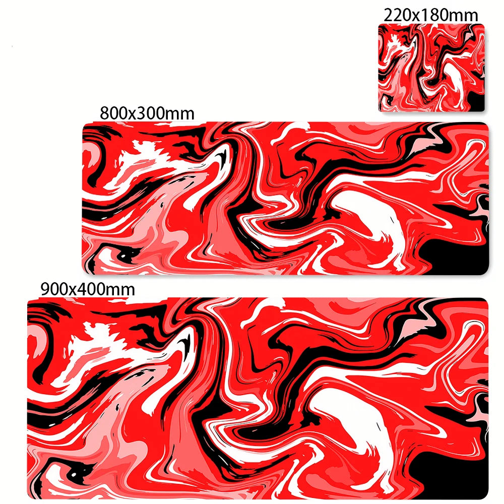 XXL 900x400 Black & White Strata Liquid Gaming Desk Mat