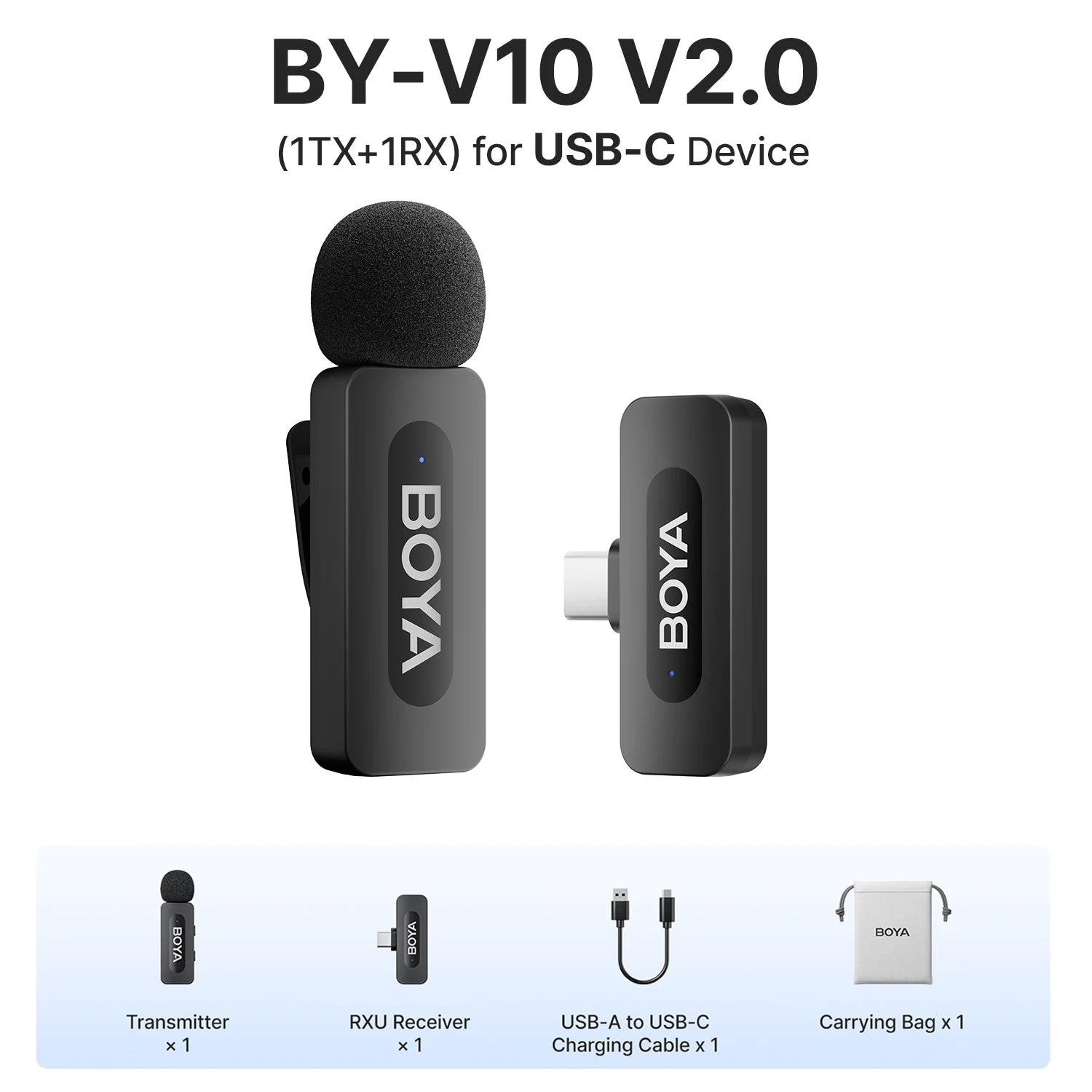 BOYA BY-V3 Wireless Lavalier Microphone