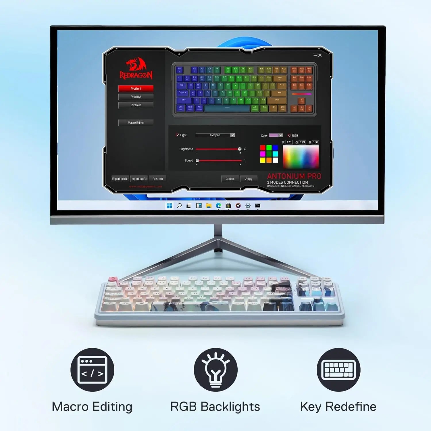 Redragon K728 PRO SE 87-Key Wireless RGB Mechanical Keyboard