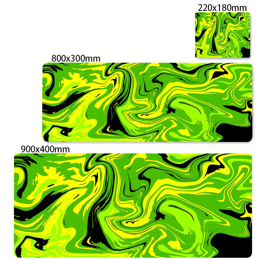 XXL 900x400 Black & White Strata Liquid Gaming Desk Mat