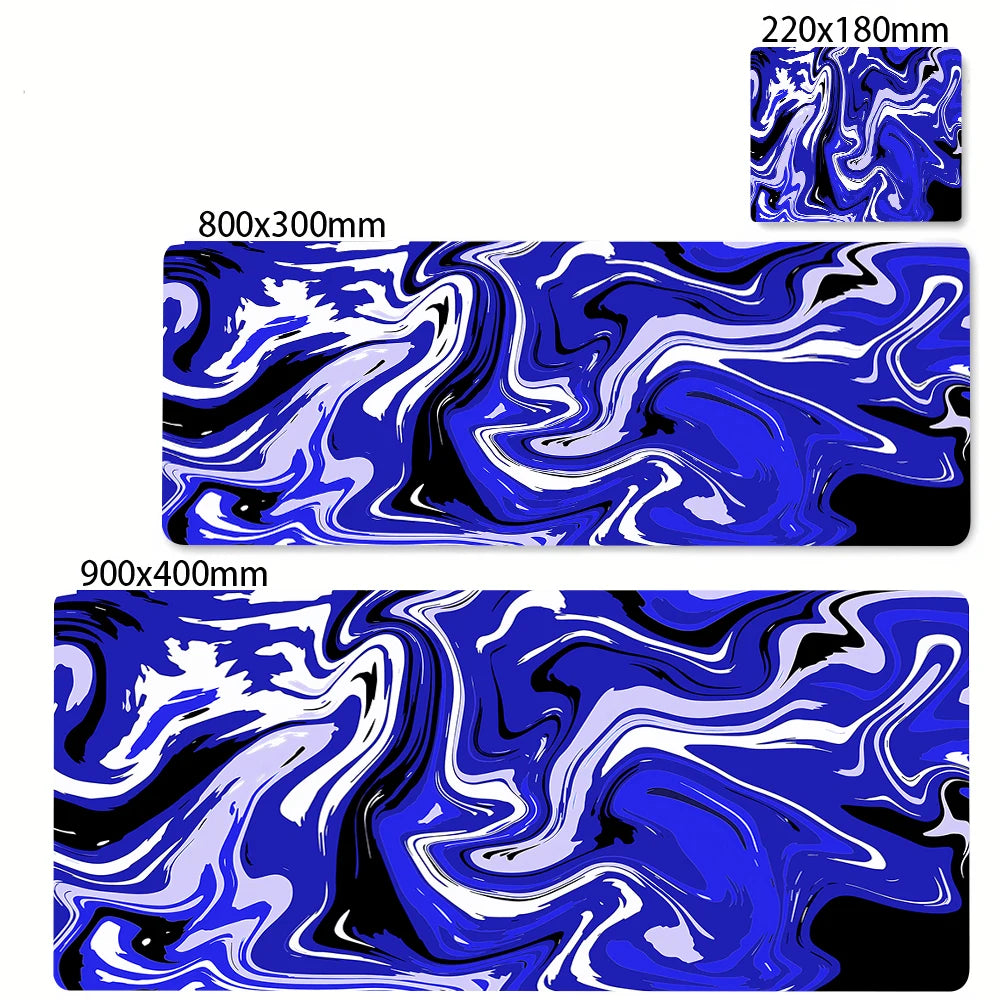 XXL 900x400 Black & White Strata Liquid Gaming Desk Mat