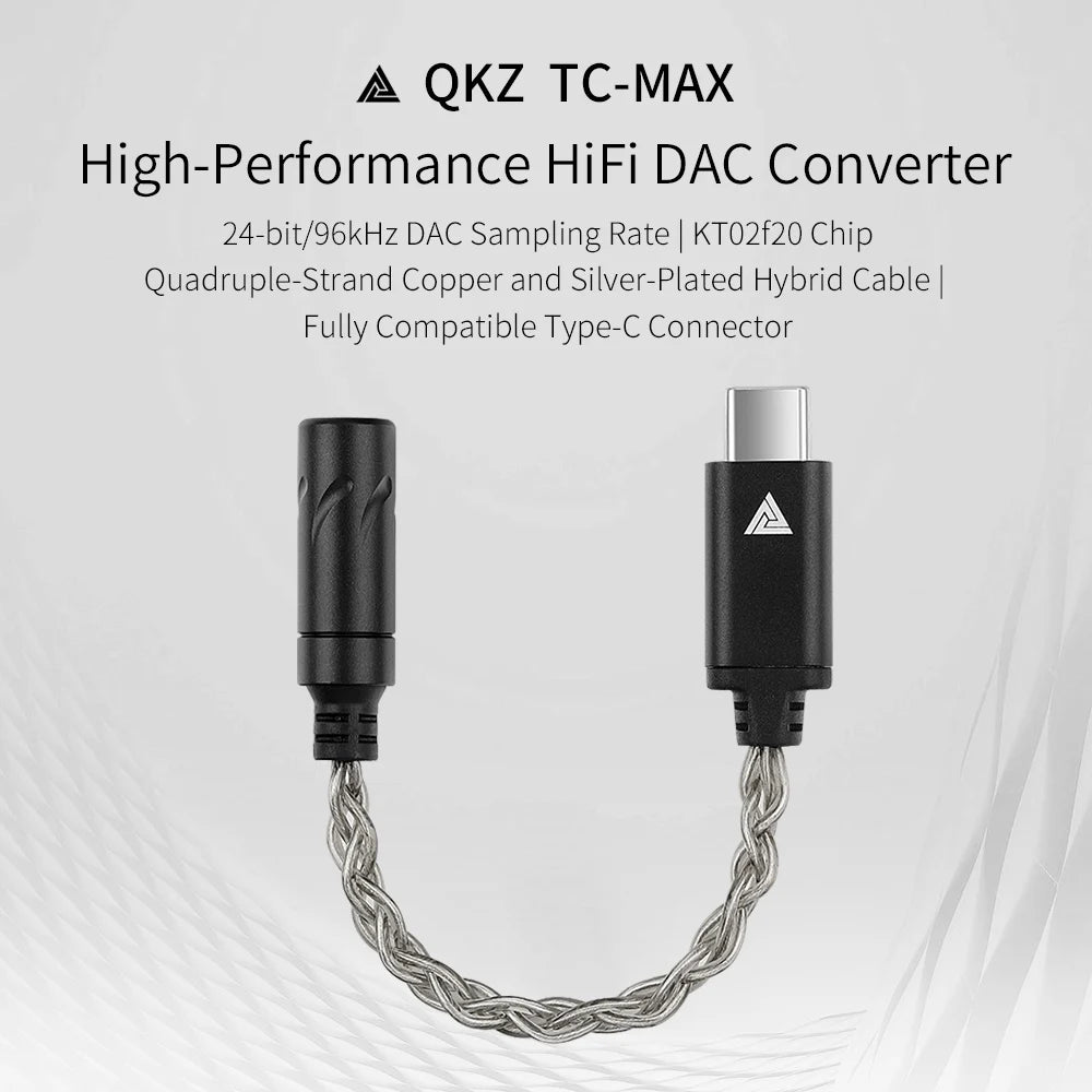 QKZ TC MAX Pro USB Type C To 3.5mm