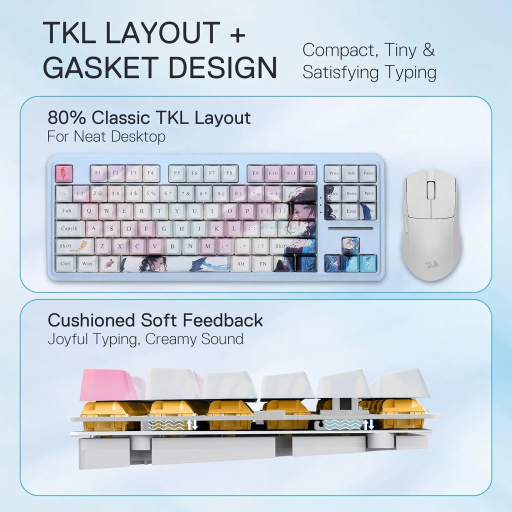 Redragon K728 PRO SE 87-Key Wireless RGB Mechanical Keyboard