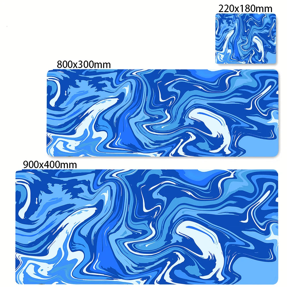 XXL 900x400 Black & White Strata Liquid Gaming Desk Mat