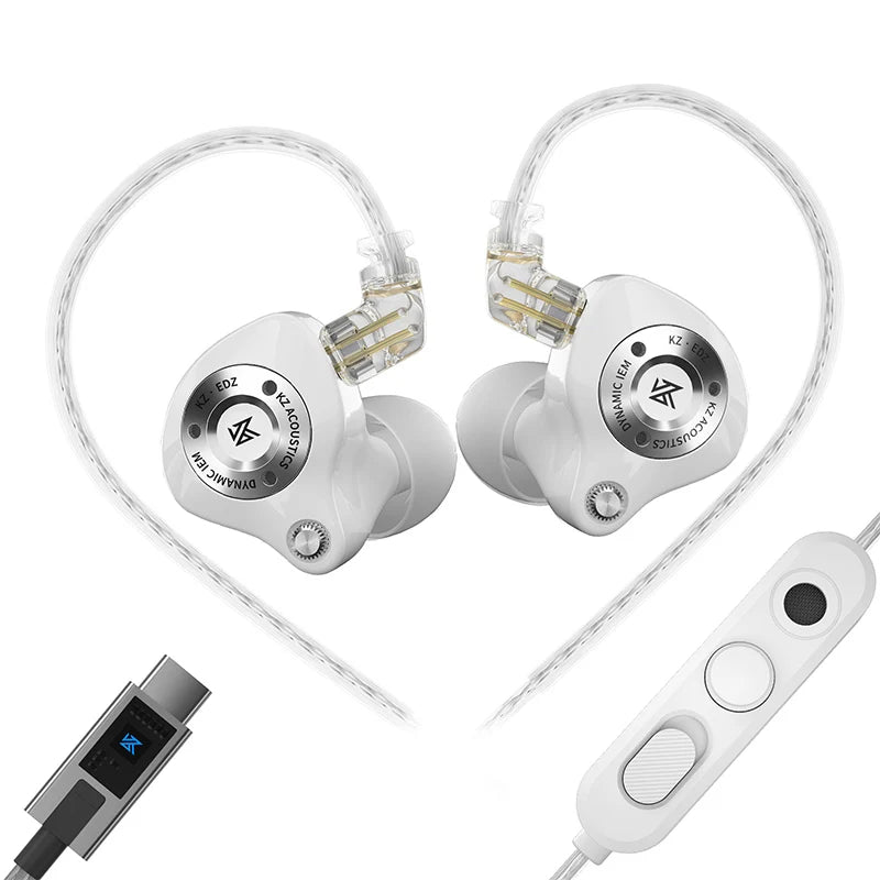 KZ EDZ HiFi Bass IEM – Wired Gaming Earphones with Mic