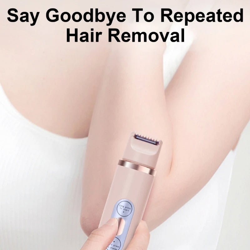 Dual-Head Electric Shaver & Epilator – Painless Hair Removal for Women