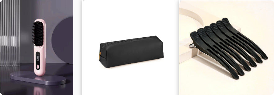 2-in-1 Wireless Hair Straightener & Curler – Fast Heating, USB Portable